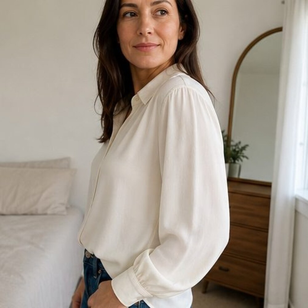 White Peplum Top - Picture 3 of 6